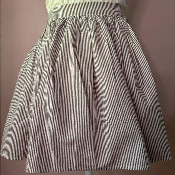 American Apparel Striped Seersucker Circle Mini Skirt - Picture 5 of 5
